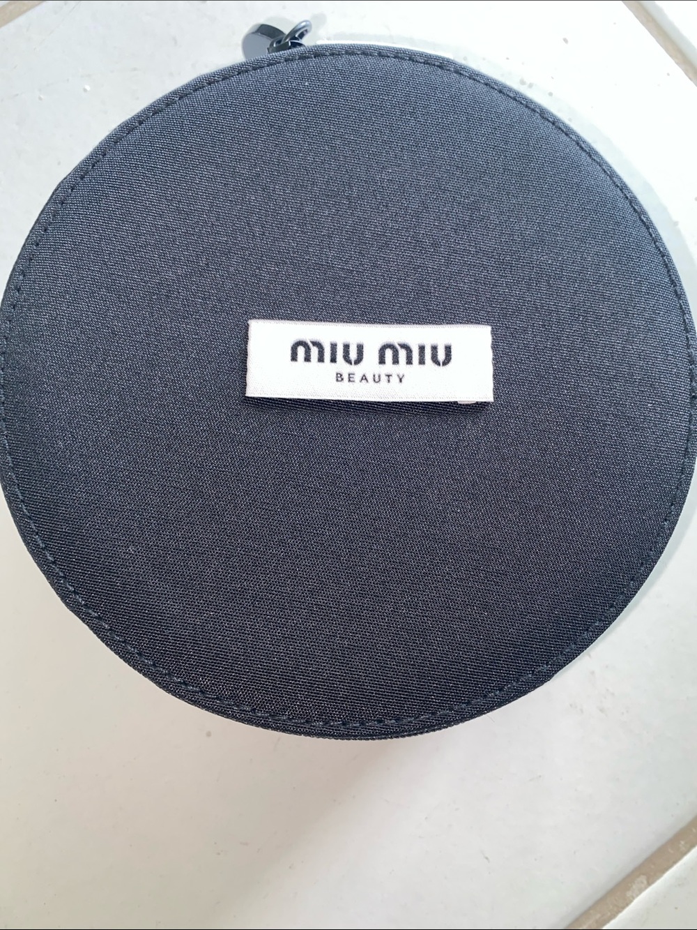 Miu Miu Beauty Round Black Cosmetic Case